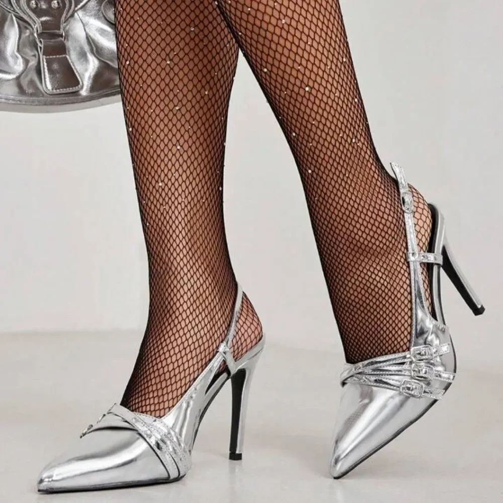 BRAND NEW MADDEN GIRL POINTED TOE BACKLESS HIGH HEEL SANDAL G1